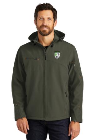 Port Authority® Textured Hooded Soft Shell Jacket