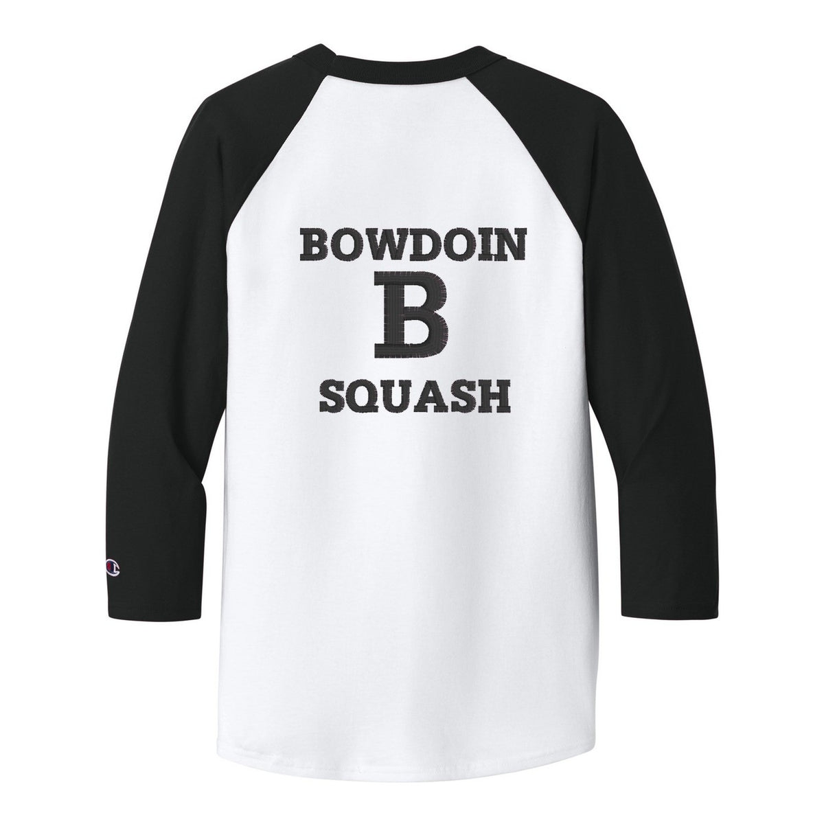 Champion Raglan Baseball Tee - White/ Black (back)