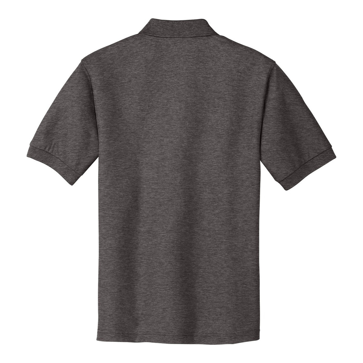 Silk Touch Polo - Charcoal Heather Grey (back)