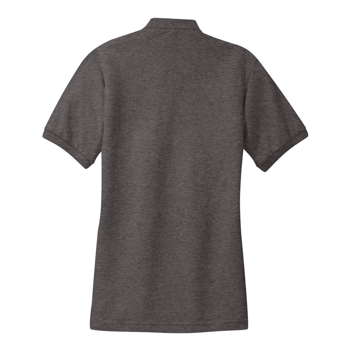 Women's Silk Touch Polo - Charcoal Heather Grey (back)