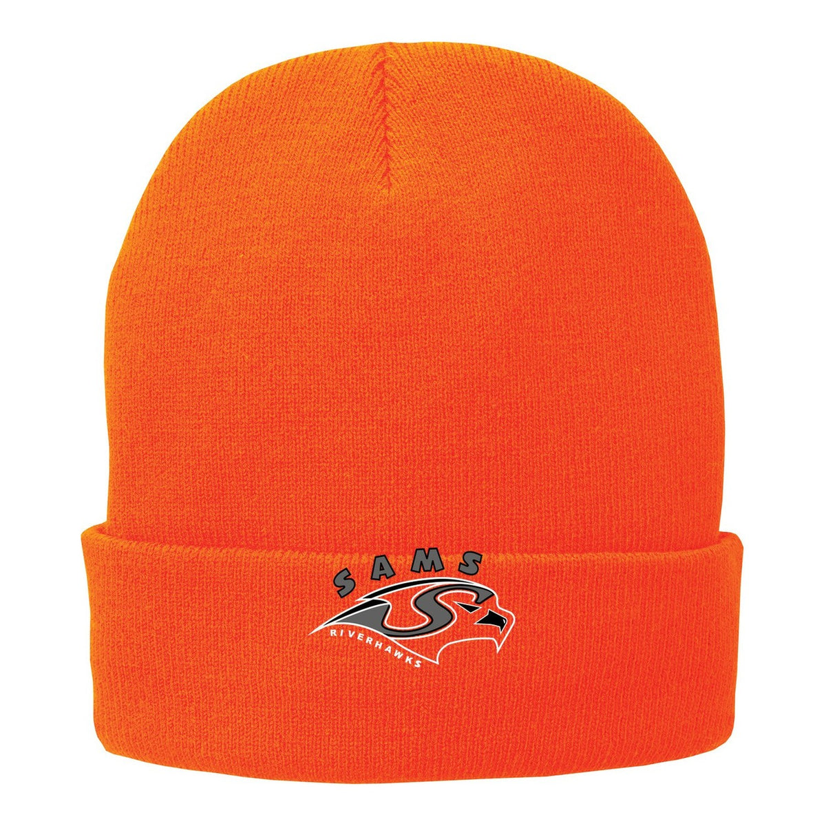 Fleece-Lined Knit Cap - Athletic Orange