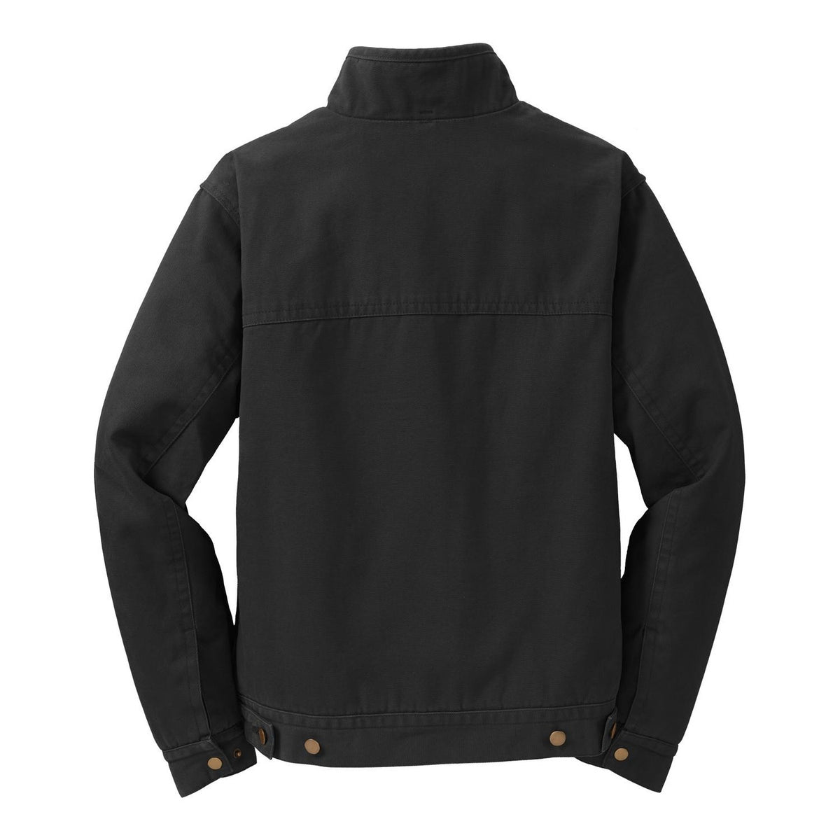 Washed Duck Flannel-Lined Jacket - Black (back)