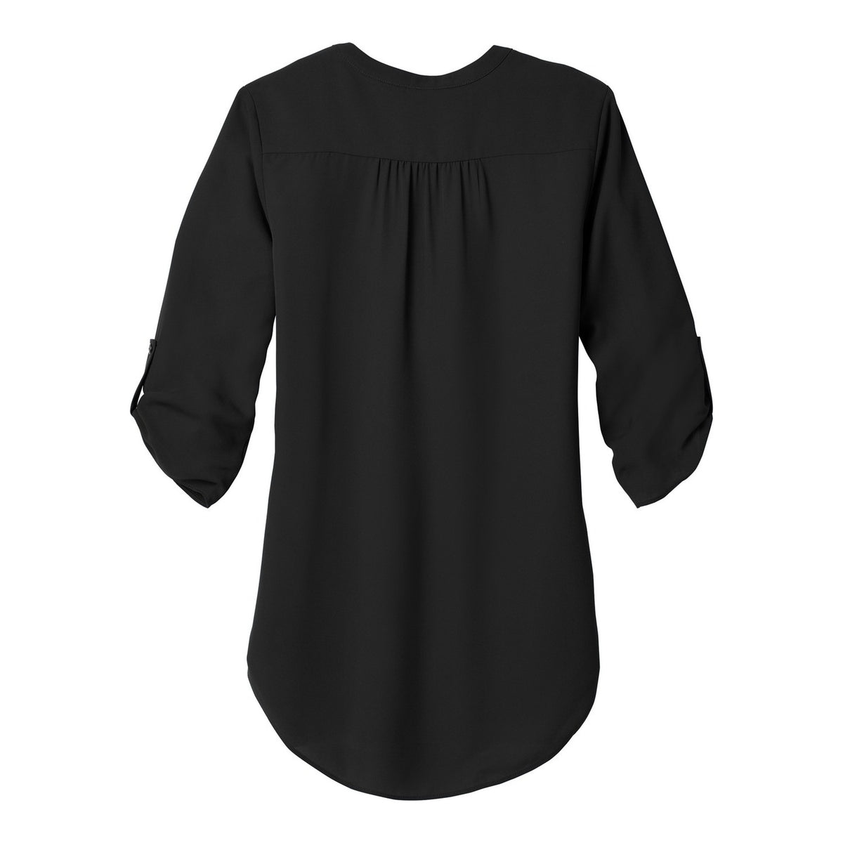 Women's 3/4-Sleeve Tunic Blouse - Black (back)