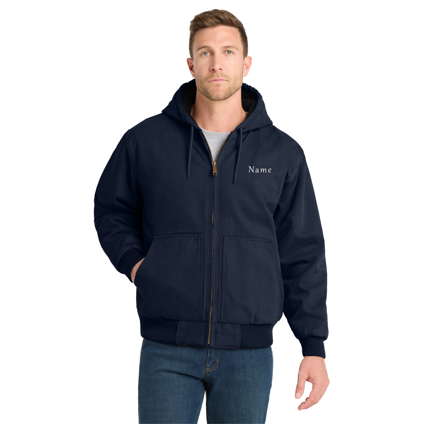 CornerStone® Washed Duck Cloth Insulated Hooded Work Jacket