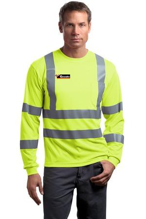 CornerStone®- ANSI 107 Class 3 Long Sleeve Snag-Resistant Reflective T-Shirt