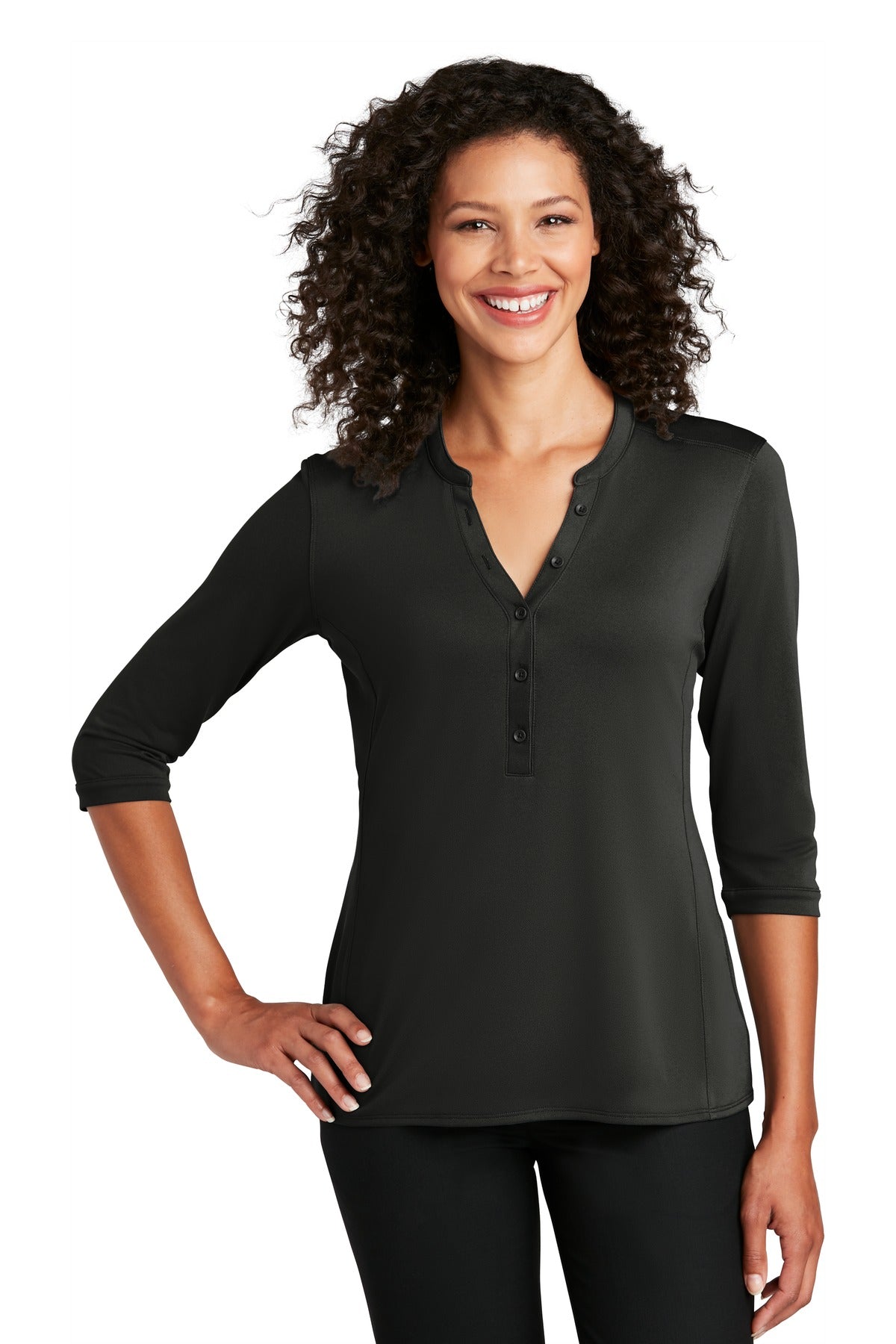 Women's Pique Henley