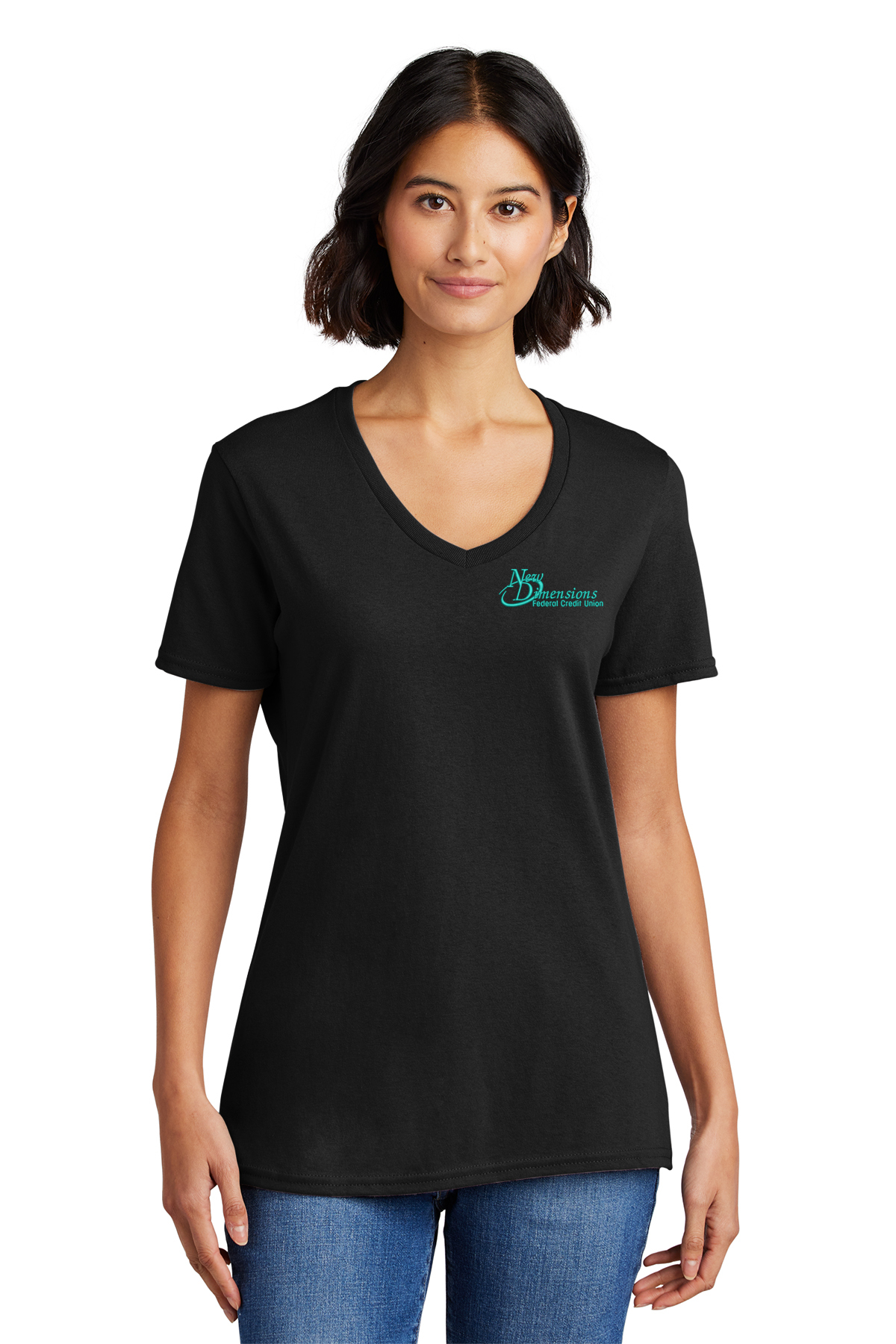 Port & Company® Ladies Core Cotton V-Neck Tee