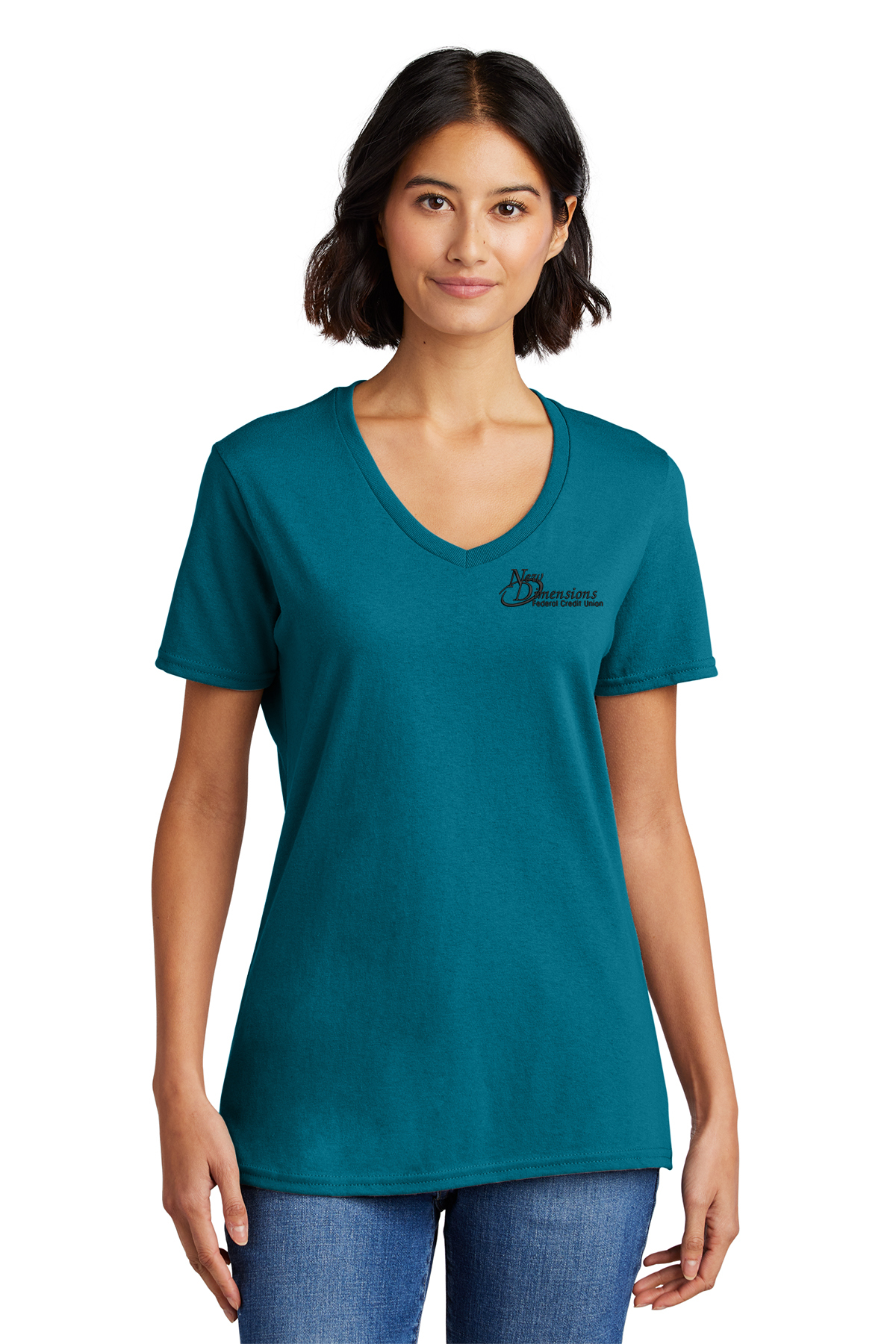 Port & Company® Ladies Core Cotton V-Neck Tee