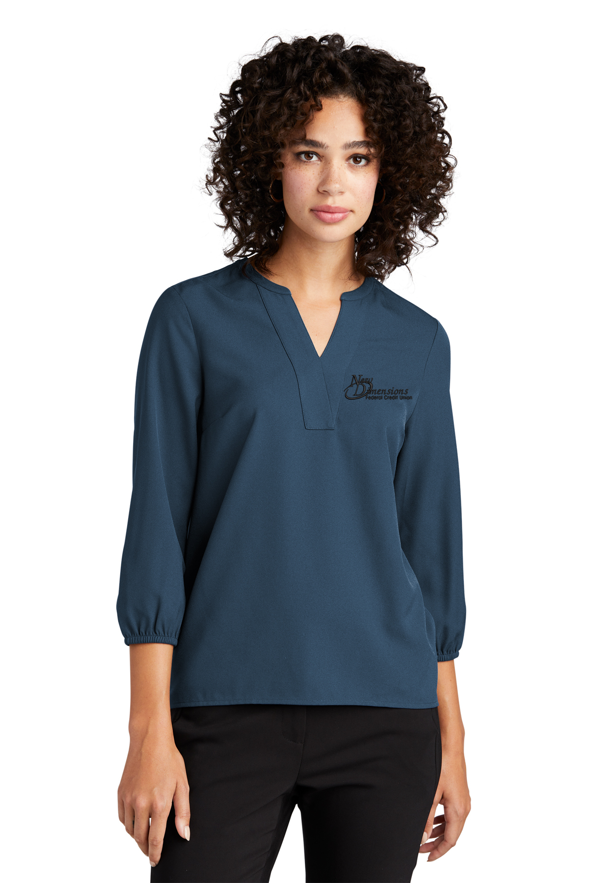 Mercer+Mettle® Women's Stretch Crepe 3/4-Sleeve Blouse