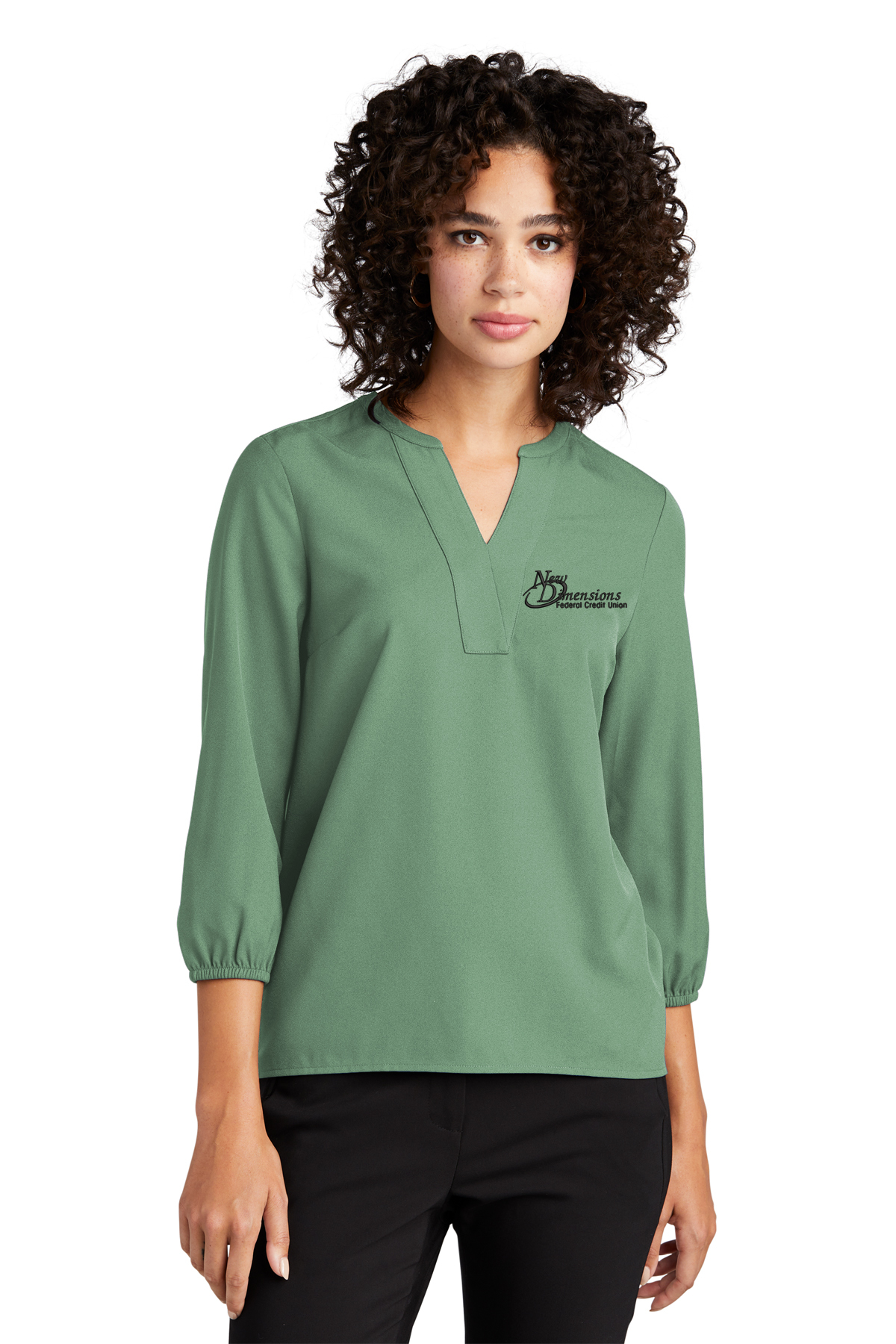 Mercer+Mettle® Women's Stretch Crepe 3/4-Sleeve Blouse