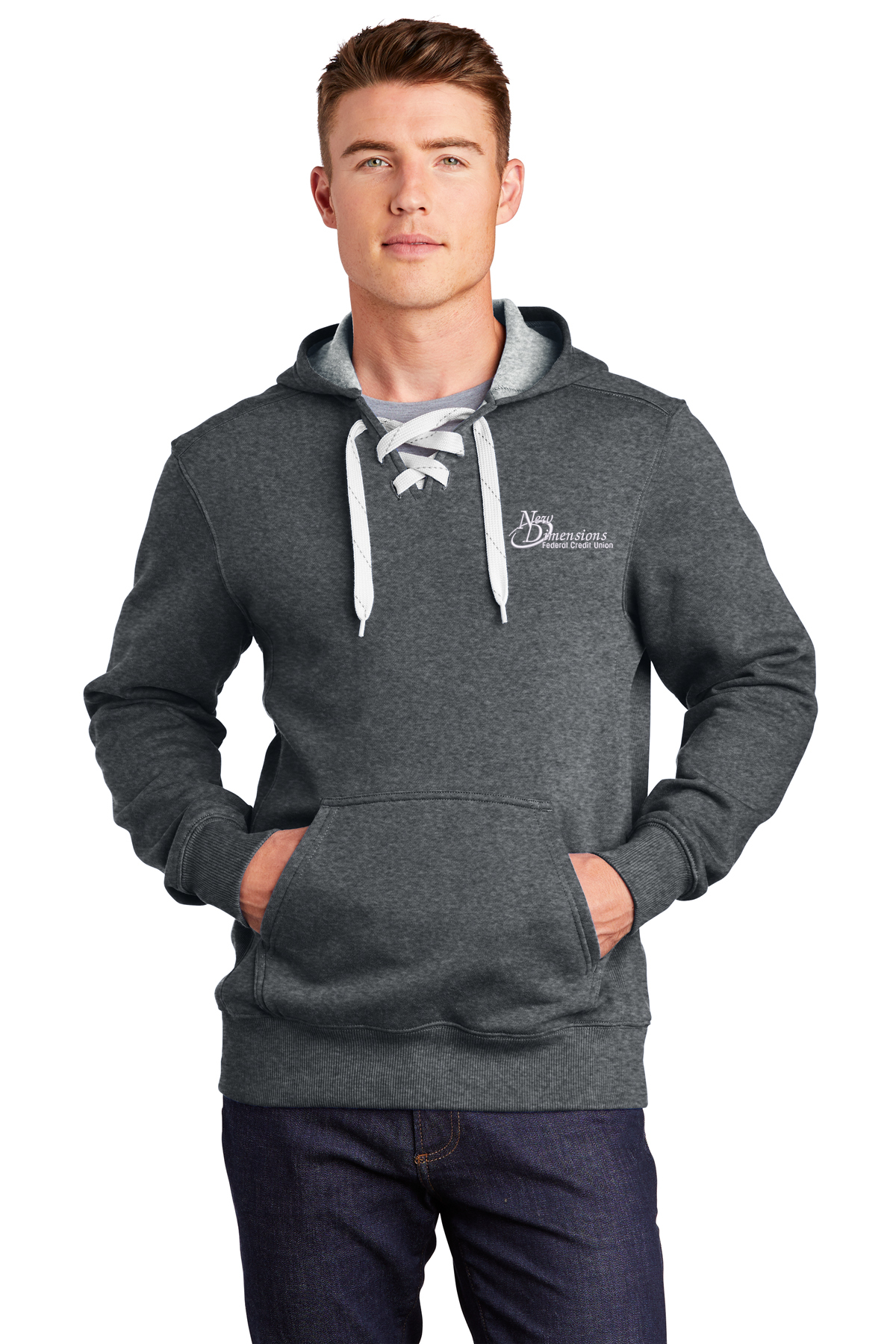 Sport-Tek® Lace Up Pullover Hooded Sweatshirt