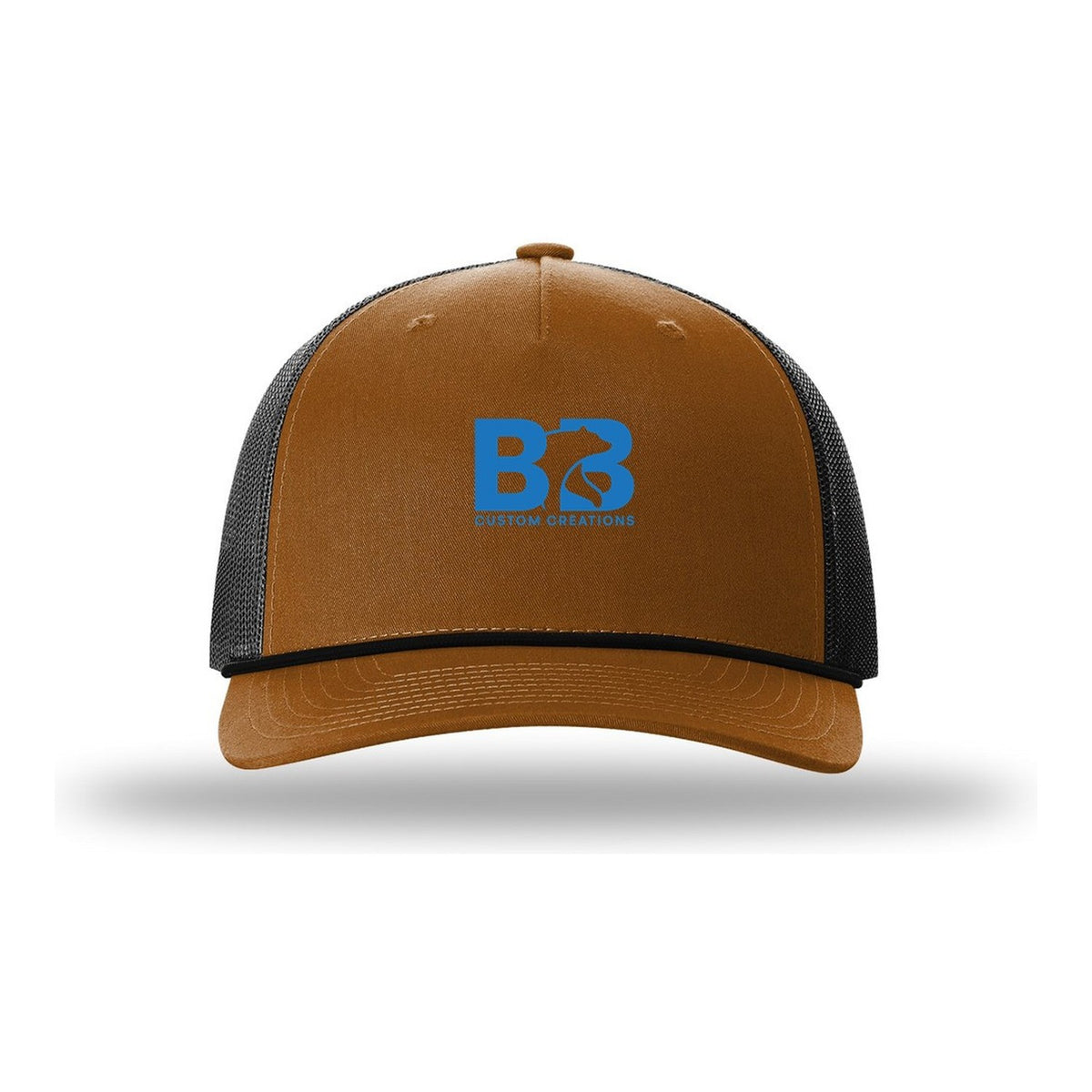 Five-Panel Rope Cap - Caramel/ Black/ Black