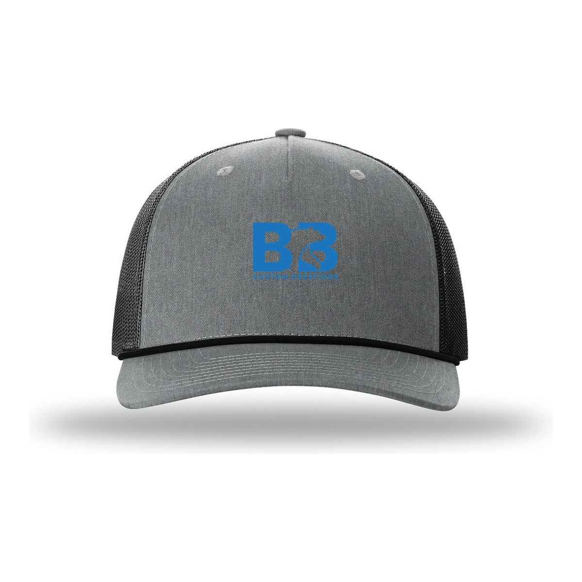 Five-Panel Rope Cap - Heather Grey/ Black/ Black