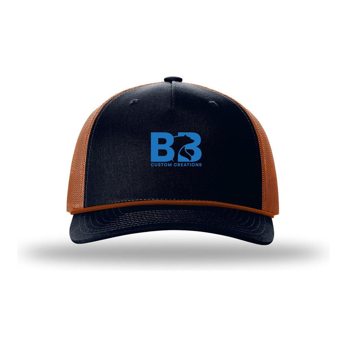 Five-Panel Rope Cap - Navy/ Dark Orange/ Dark Orange