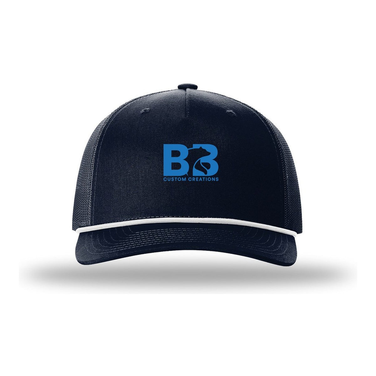 Five-Panel Rope Cap - Navy/ White