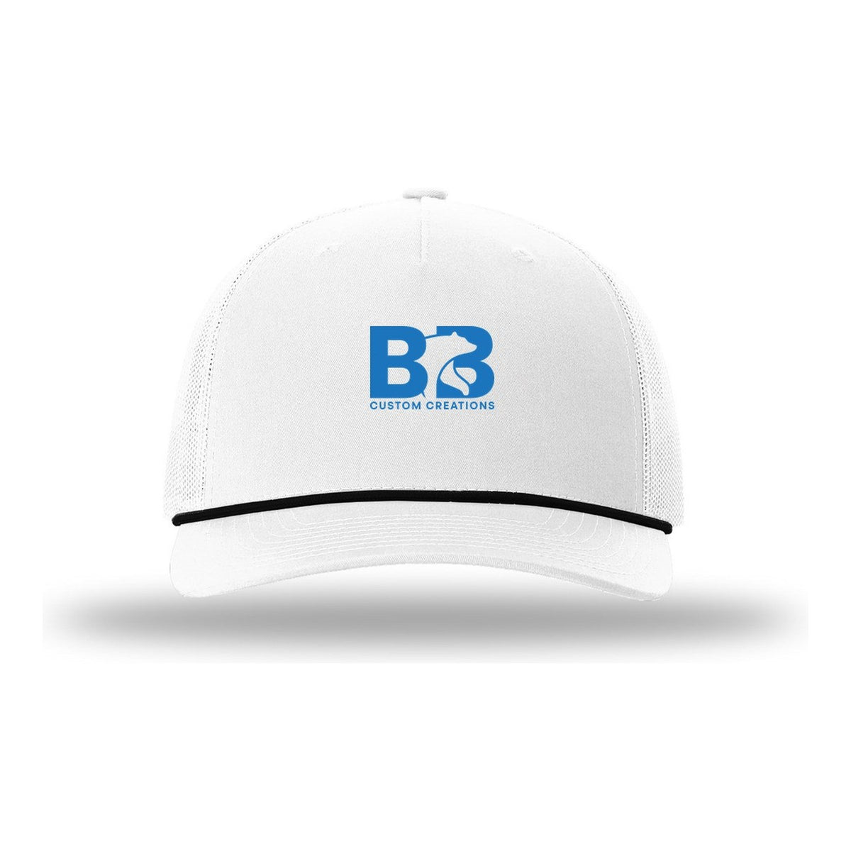 Five-Panel Rope Cap - White/ Black