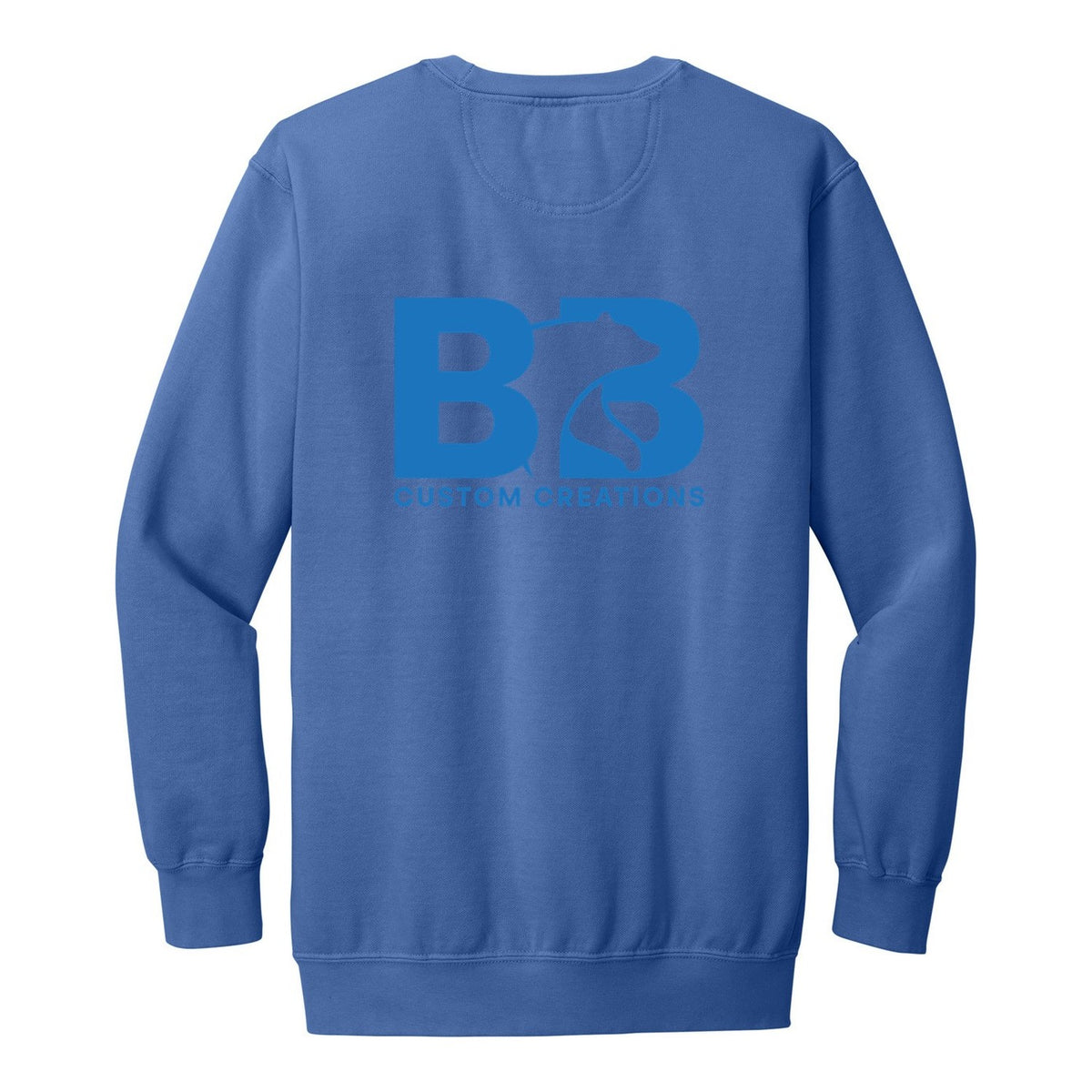 Heavy Weight Crewneck - Flo Blue (back)
