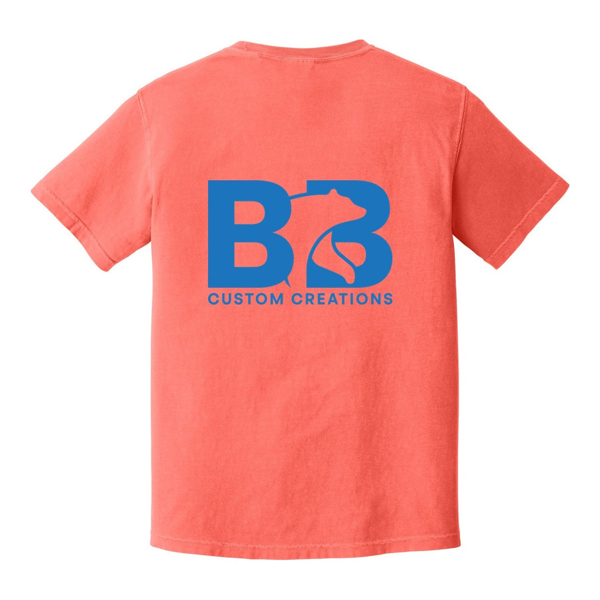 Heavy Weight T - Neon Red Orange (back)