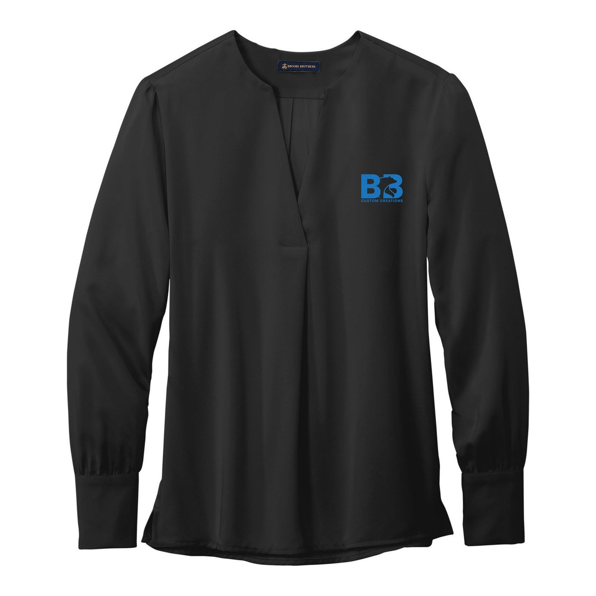 Women's Satin Blouse - Deep Black