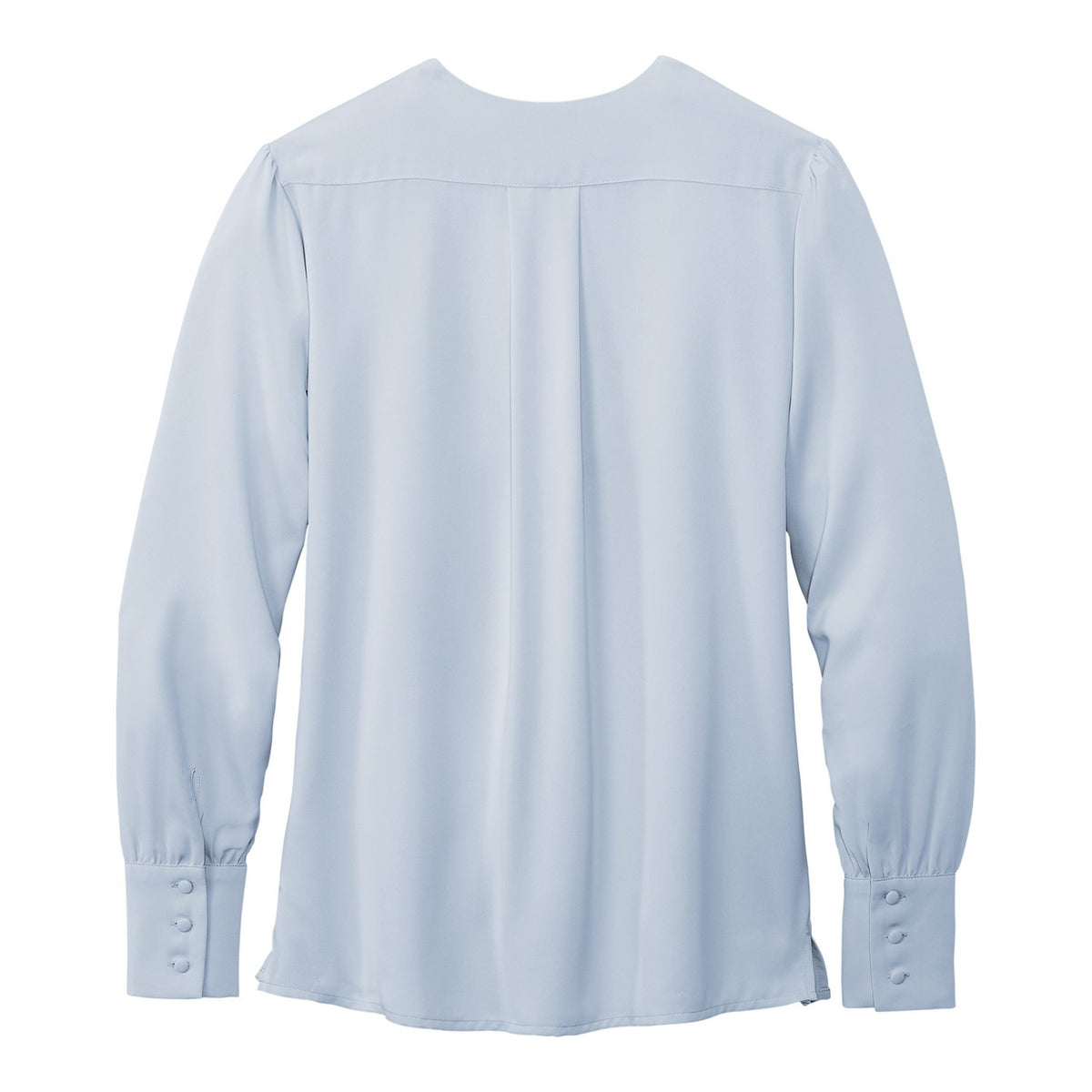 Women's Satin Blouse - Heritage Blue (back)