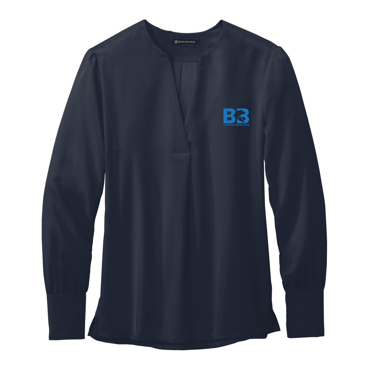 Women's Satin Blouse - Night Navy
