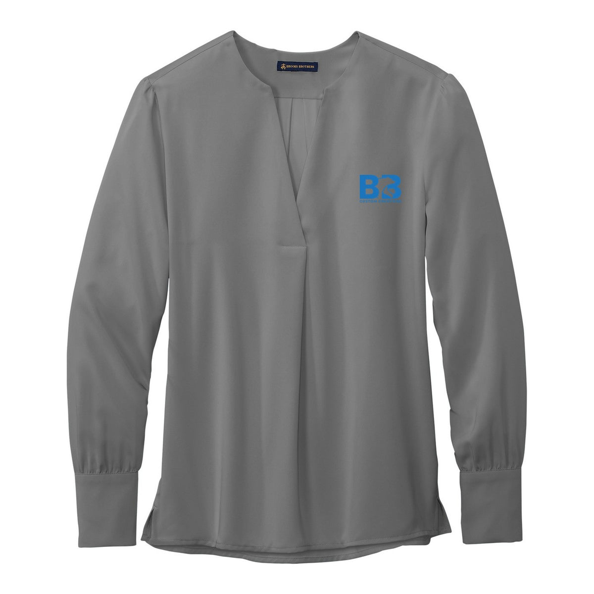 Women's Satin Blouse - Shadow Grey