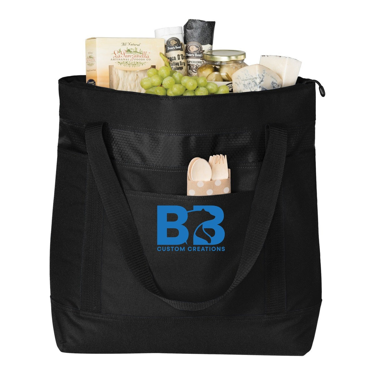 Large Tote Cooler - Black/ Black