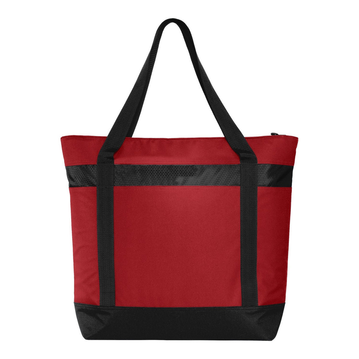 Large Tote Cooler - Chili Red/ Black (back)