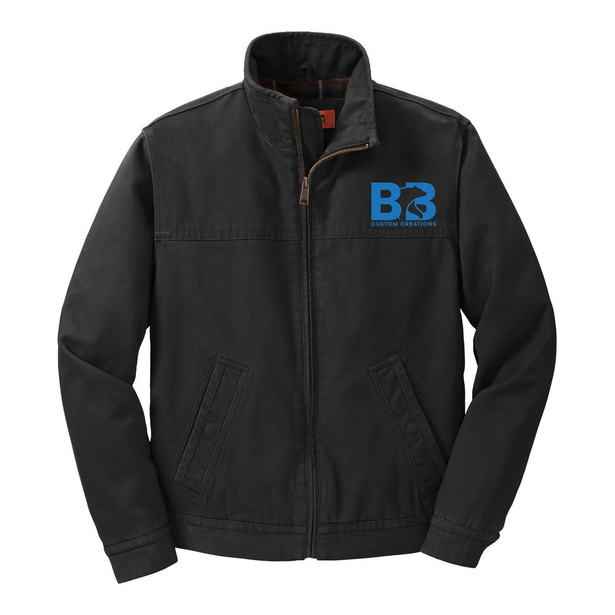 Washed Duck Flannel-Lined Jacket - Black