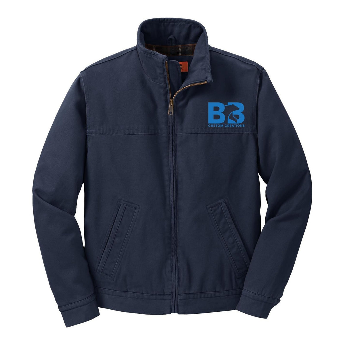 Washed Duck Flannel-Lined Jacket - Navy