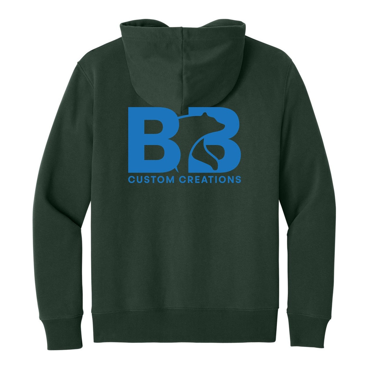 V.I.T. Super Heavyweight Fleece Hoodie - Forest Green (back)