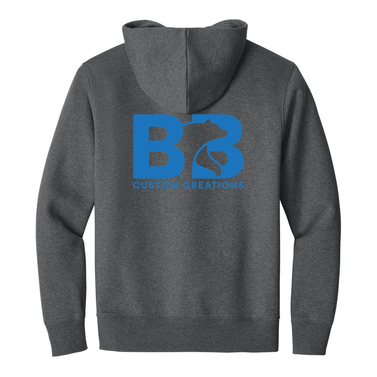 V.I.T. Super Heavyweight Fleece Hoodie - Heathered Charcoal (back)