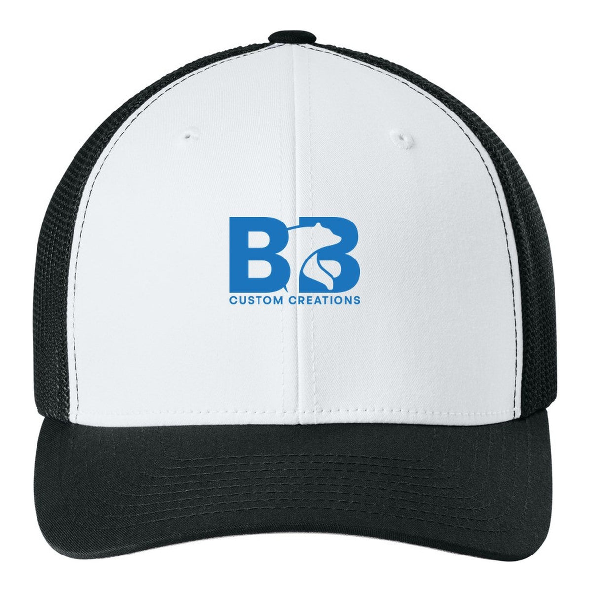 Trucker Mesh Cap - Black/ White/ Black