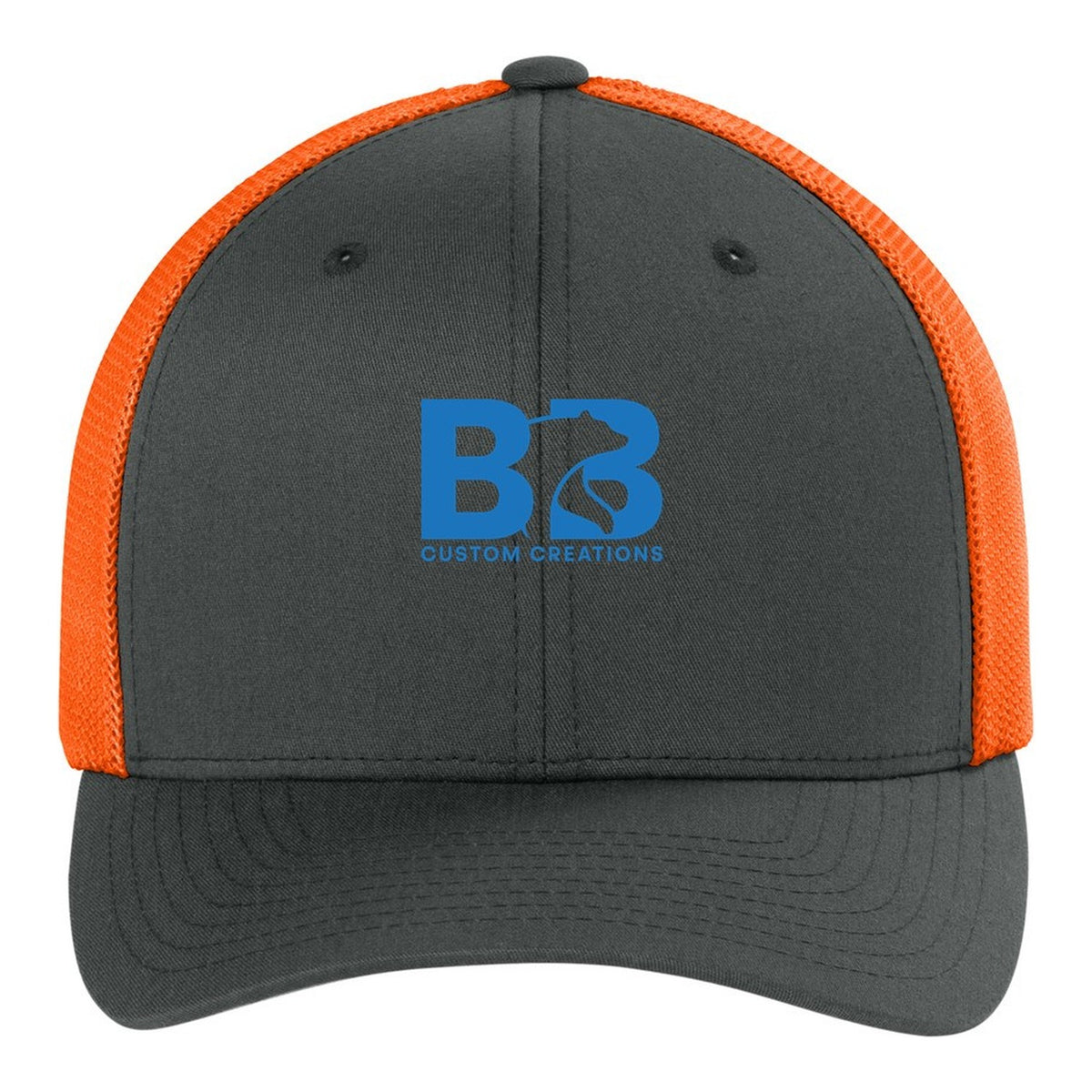 Trucker Mesh Cap - Charcoal/ Neon Orange
