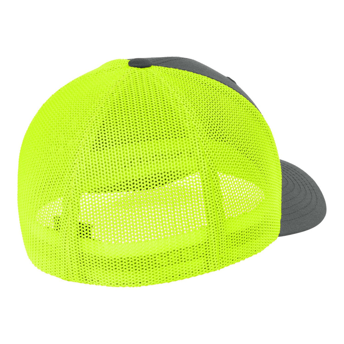 Trucker Mesh Cap - Charcoal/ Neon Yellow (back)