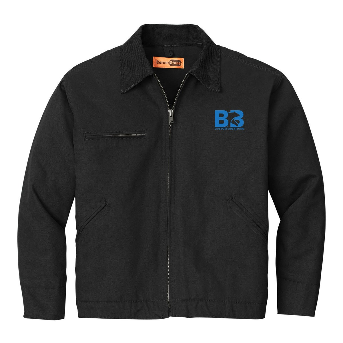 Duck Cloth Work Jacket - Black