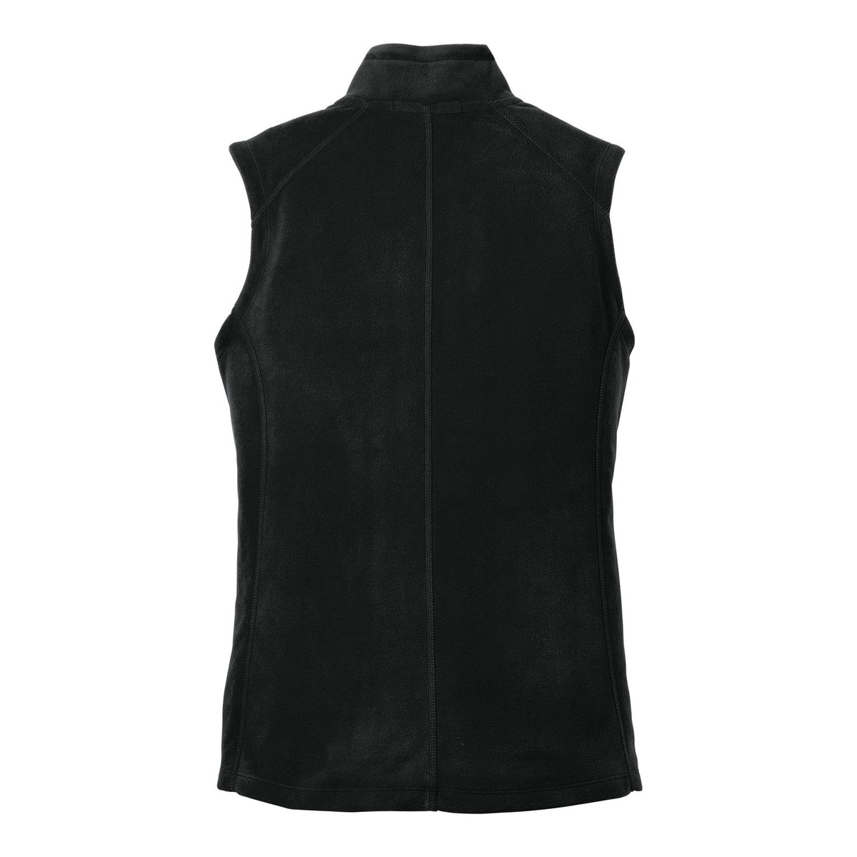 Women's Microfleece Vest - Black (back)