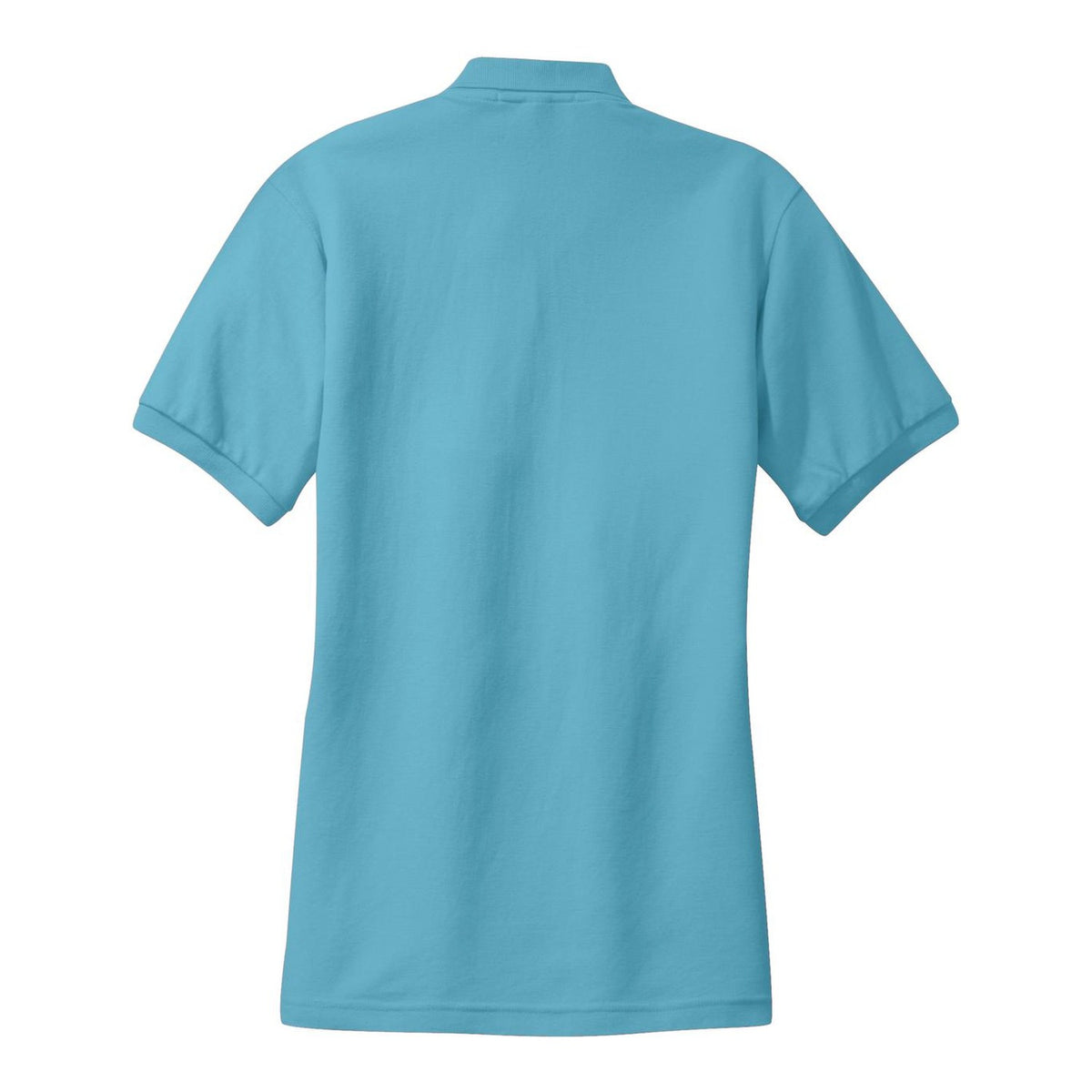 Women's Silk Touch Polo - Maui Blue (back)
