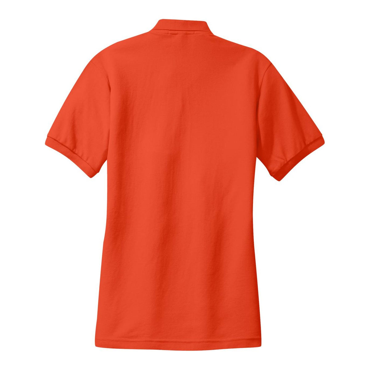 Women's Silk Touch Polo - Orange (back)