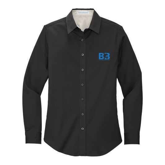 Women's Easy Care Shirt - Black/ Light Stone