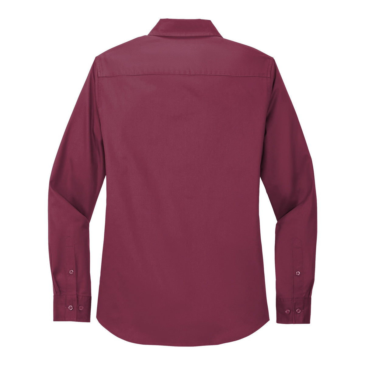 Women's Easy Care Shirt - Burgundy/ Light Stone (back)