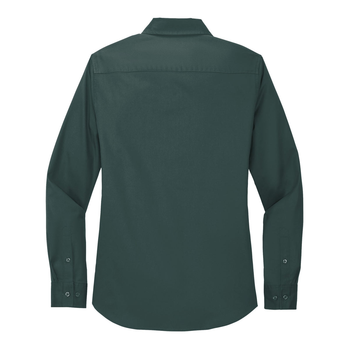 Women's Easy Care Shirt - Dark Green/ Navy (back)