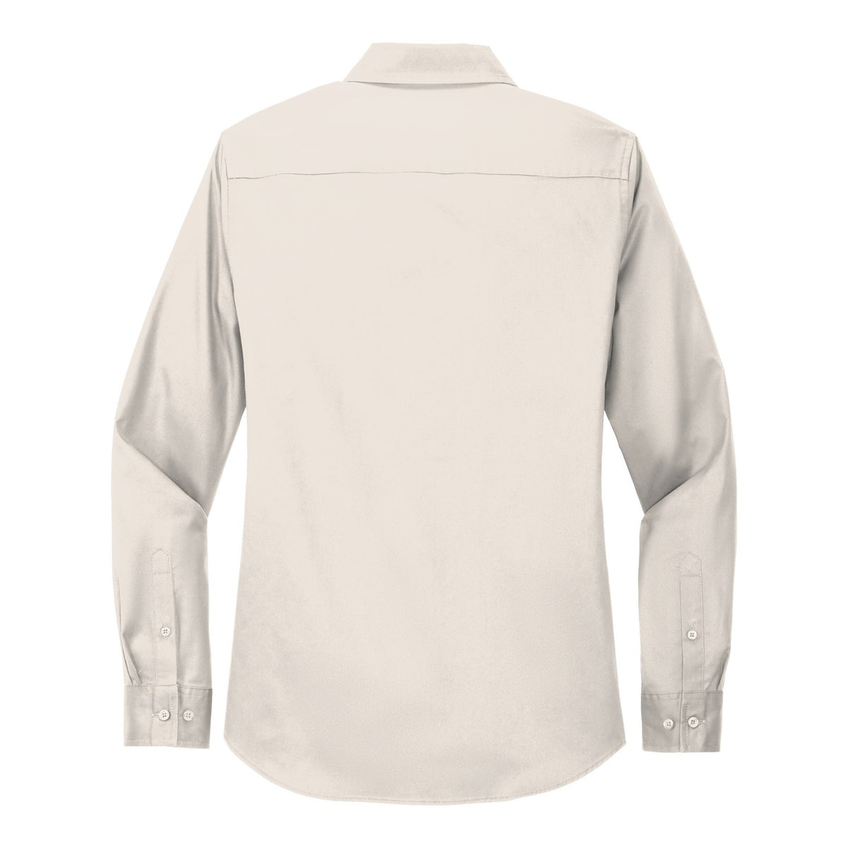 Women's Easy Care Shirt - Light Stone/ Classic Navy (back)
