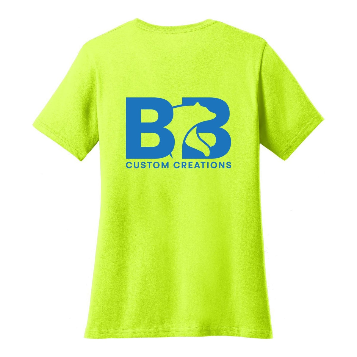 Women's Standard T - Safety Green (back)