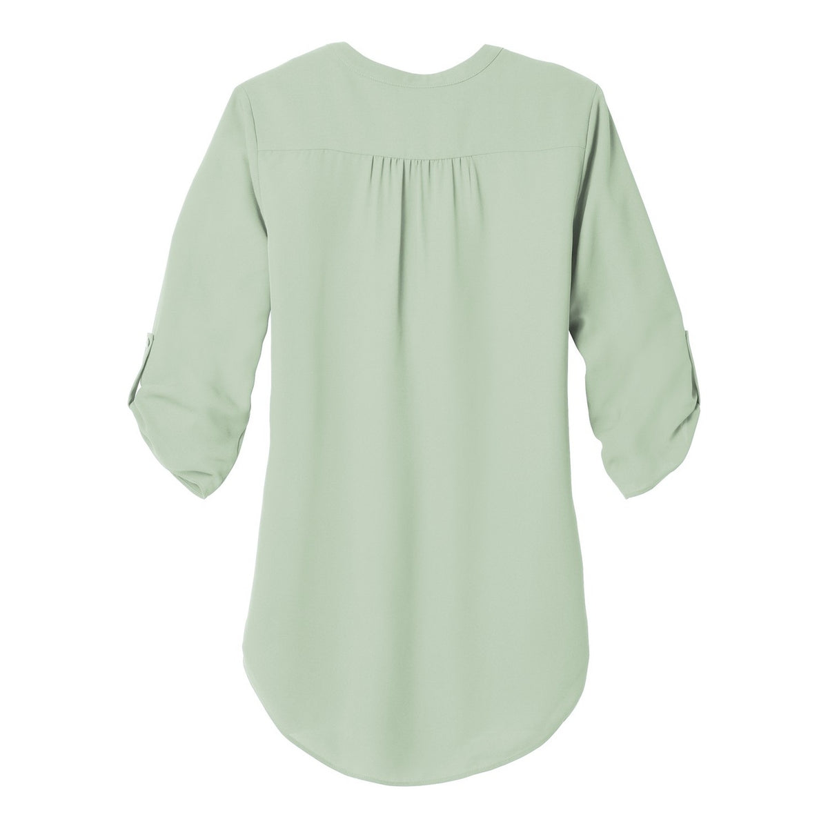 Women's 3/4-Sleeve Tunic Blouse - Misty Sage (back)