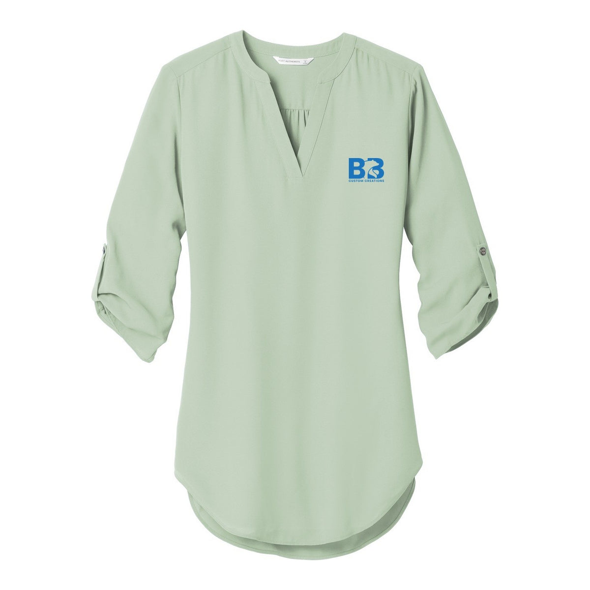 Women's 3/4-Sleeve Tunic Blouse - Misty Sage
