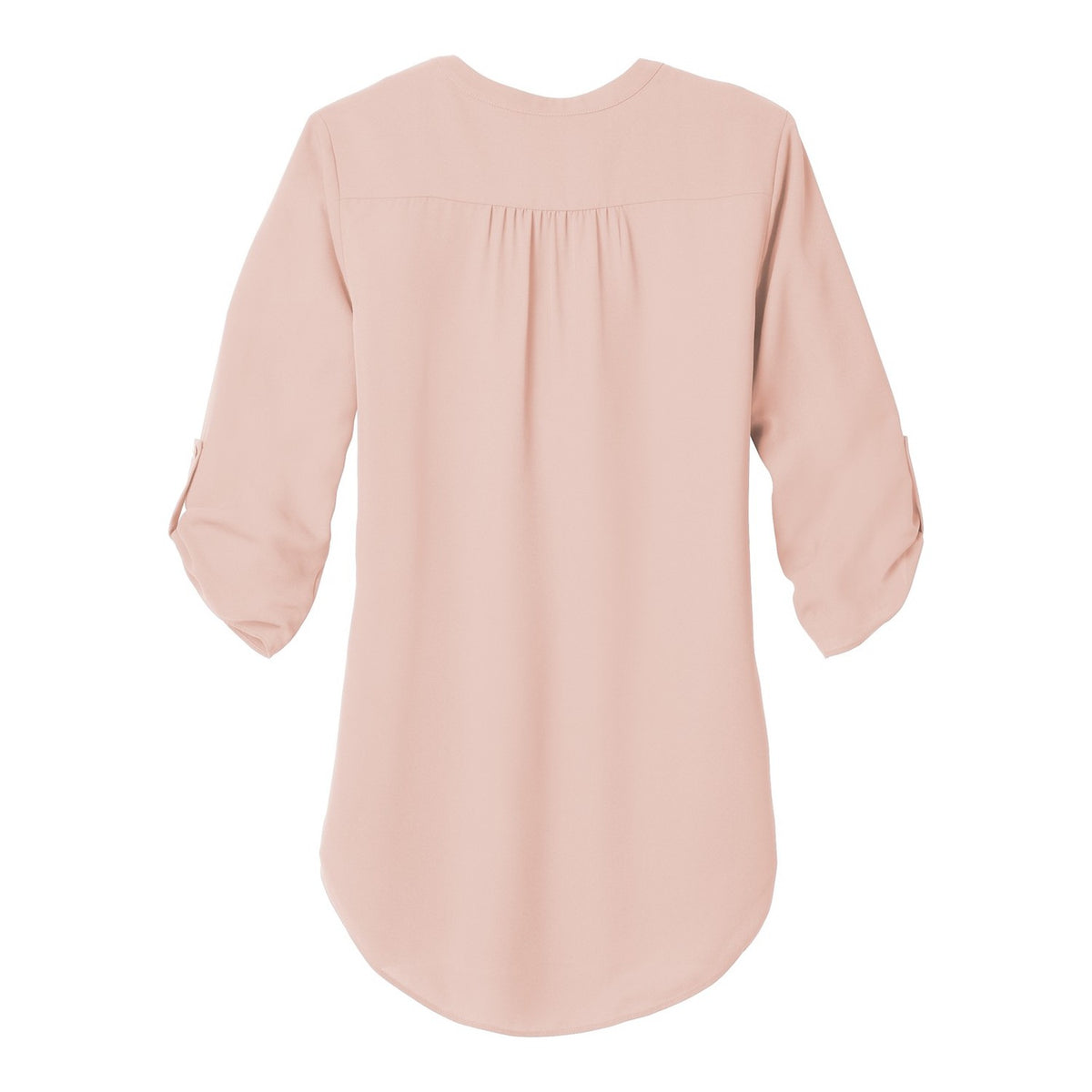 Women's 3/4-Sleeve Tunic Blouse - Rose Quartz (back)