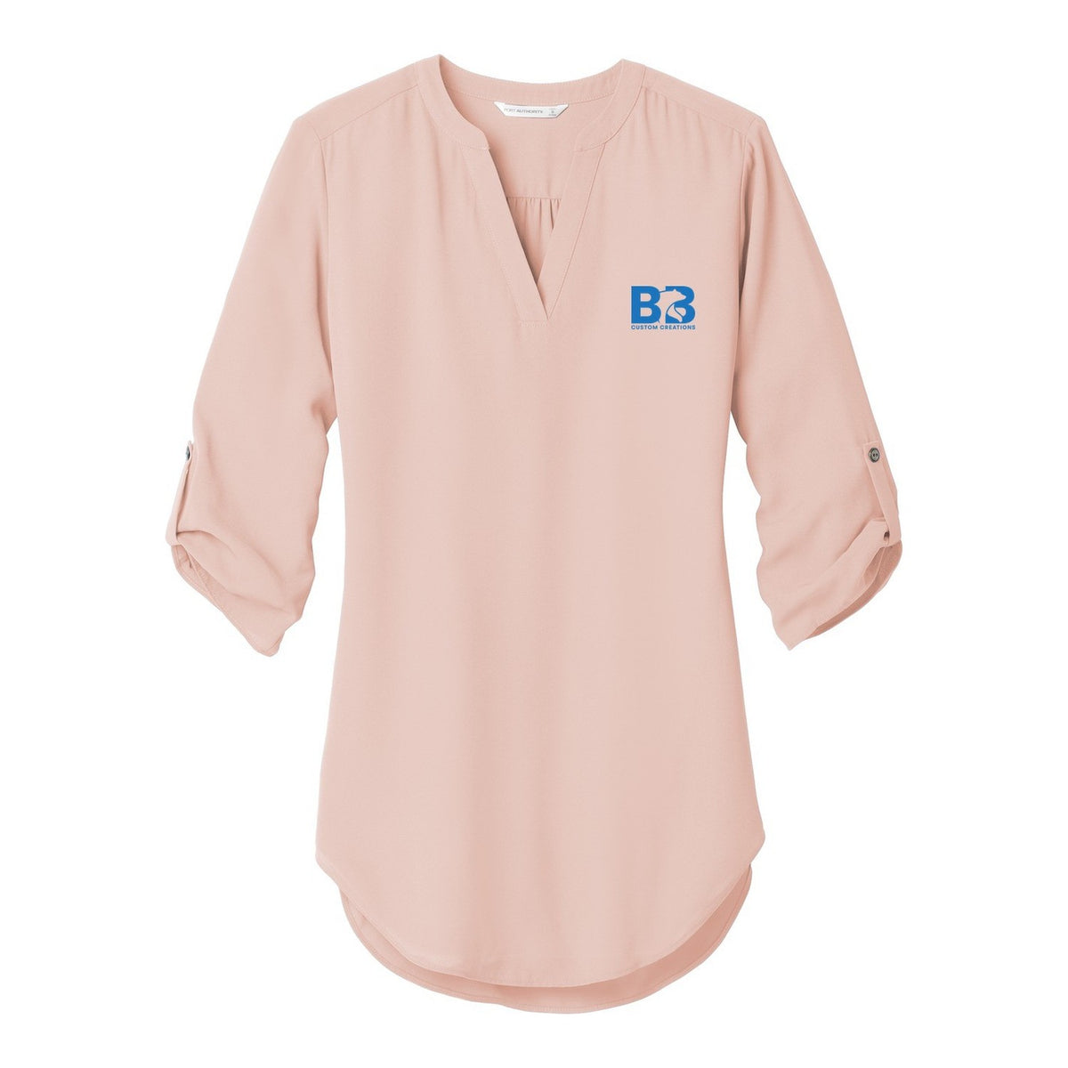 Women's 3/4-Sleeve Tunic Blouse - Rose Quartz