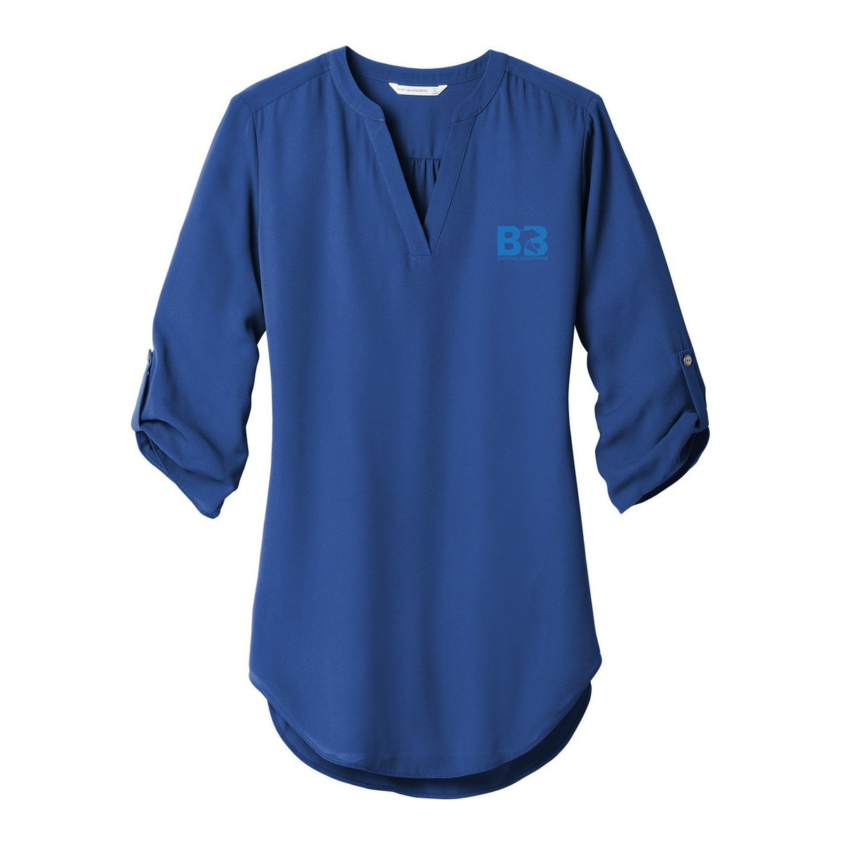 Women's 3/4-Sleeve Tunic Blouse - True Blue