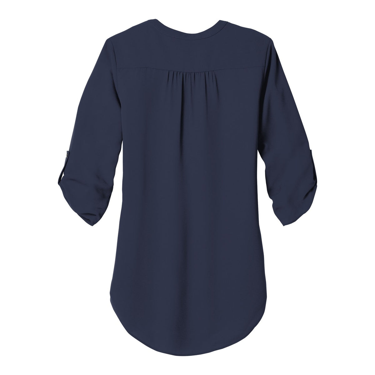 Women's 3/4-Sleeve Tunic Blouse - True Navy (back)